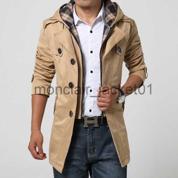 Casacos de Trench Masculinos 2021 Outono Inverno Homem Casacos Plus Size Solto Acolhedor Engrossar Vintage Legal Simples All-match Moda Jaquetas Casuais para Trincheira Masculina J230920