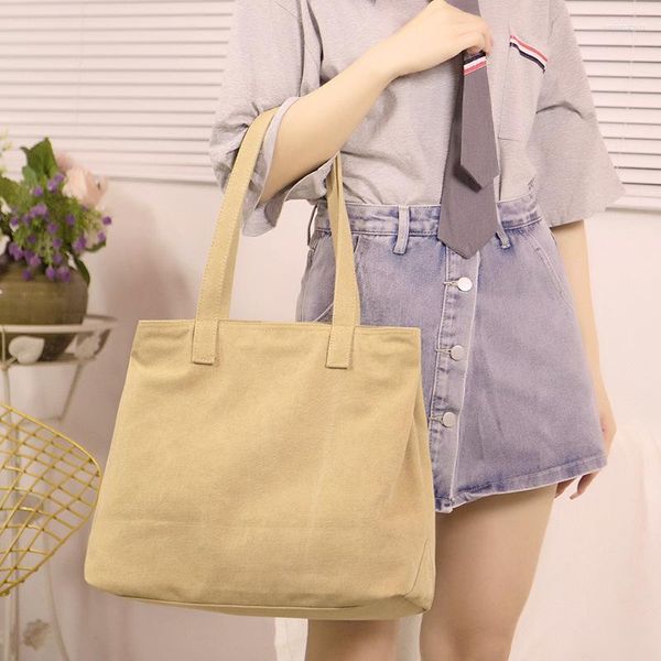 Sacos de noite Saco de ombro japonês para mulheres 2023 Grande Eco Pano Mulher Tote Canvas Shopper Moda Marca Designer Feminino Bolsas Bolsas