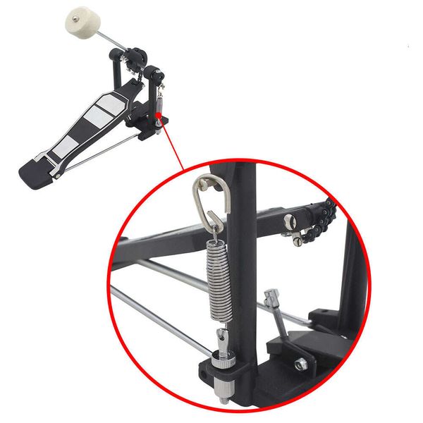 Supporto per bacchette per batteria Single Step Jazz Drum Pedal Bottom Practice Stepping Hammer Accessori per strumenti a percussione a doppia catena Migliori