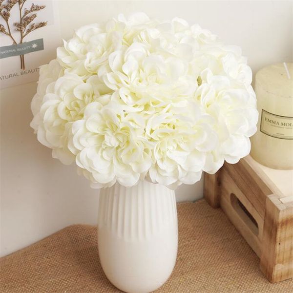 5 Stück schöne künstliche Pfingstrosen, hochwertiger weißer Blumenstrauß, Hochzeit, Zuhause, Tischdekoration, künstliche Blumen, Weihnachtsarrangement GC2314