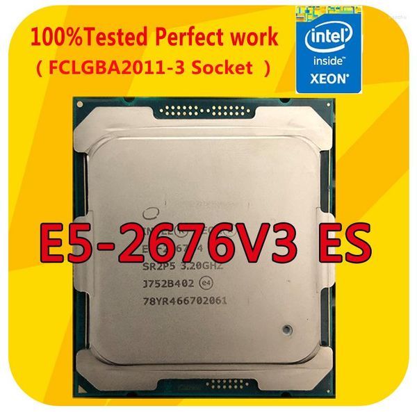 Placas base E5-2676V3 ES Intel Xeon 2.4GHZ Procesador de CPU de 12 núcleos 30M LGA2011-3 para placa base X99