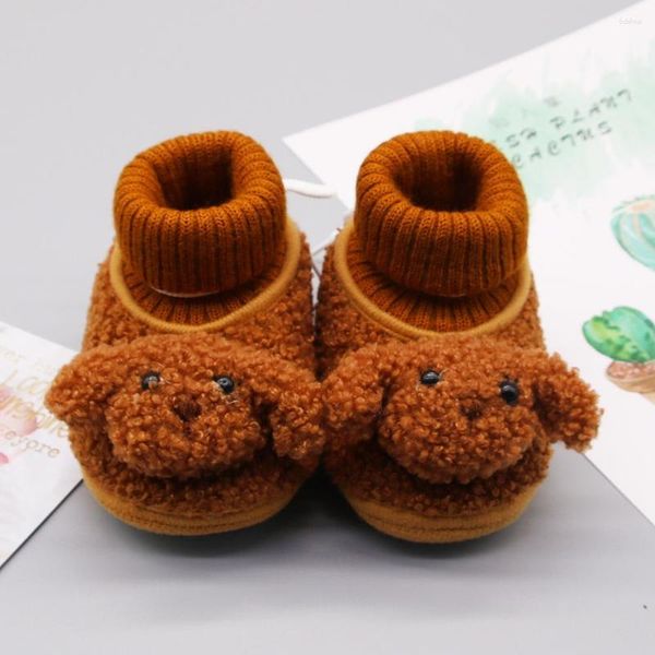 First Walkers Winter-Babyschuhe mit gerippter Schnürung zum Gehen, ohne abzufallen und Baumwolle zu verdicken