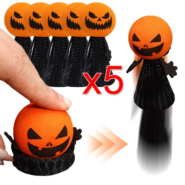 Juguetes de Halloween 5 piezas divertido rebote saltando calabaza pop primavera fiesta hinchable favores para niños muñeca de dedo decoración de juguete 230919