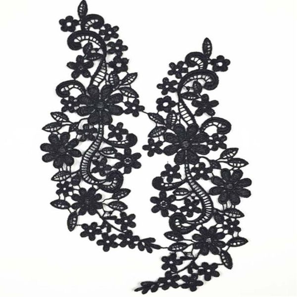 Remendos de tecido colarinho guarnição decote aplique para vestido camisa de casamento roupas diy costura flor floral bordado renda nice334d