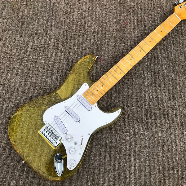 stesse delle immagini Custom shop, Made in China, chitarra elettrica ST di alta qualità, pickup in 3 pezzi, tastiera in acero, hardware cromato, spedizione gratuita