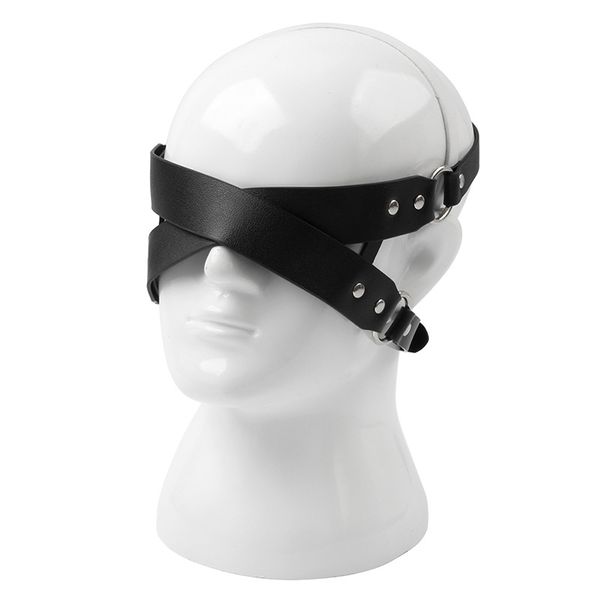 Acessórios de traje preto couro do plutônio cruz máscara de olho estilo punk moda simples máscaras faciais cosplay adulto festa sexy máscara gay