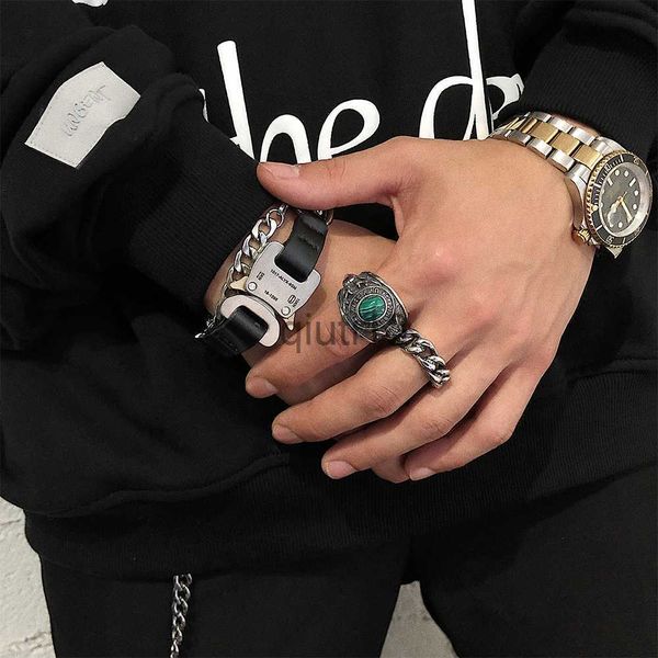 Band Ringe Hip Hop 2020 Koreanische Designer Deer Kopf Türkis Ring Punk Retro Zeigefinger Ringe Männliche Schwanz Ring Trend schmuck Für Party Geschenke x0920