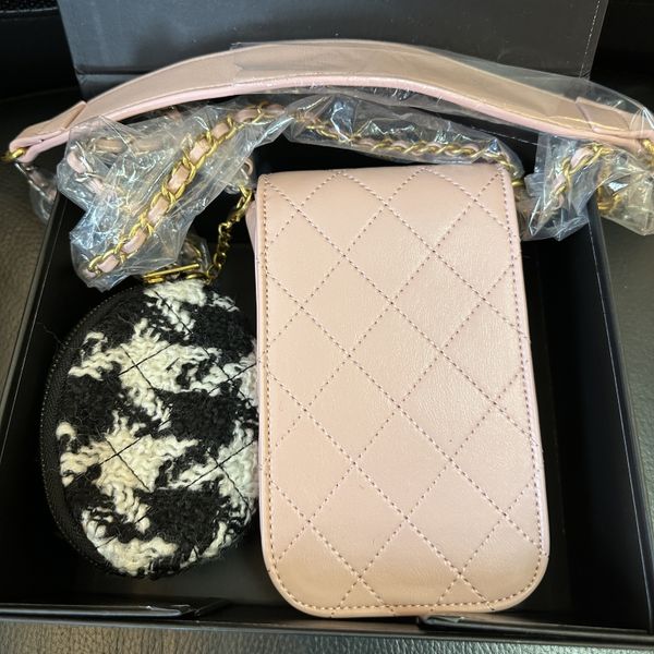 Новый розовый модный чехол для телефона через плечо имеет небольшой чехол хорошего качества, поставляется с подарочной коробкой, сумка для телефона, сумка из искусственной кожи, поясная сумка