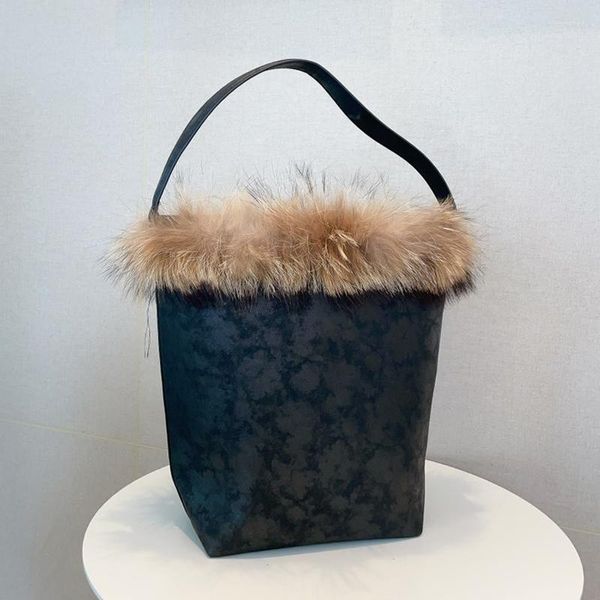 Borse da sera Secchiello vintage composito sotto le ascelle per le donne Borsa e borsa di design di lusso 2023 In pelle PU Peluche Spalla da donna