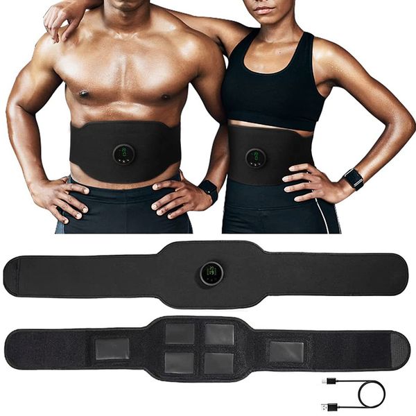 Core Bauchtrainer EMS Muskelstimulator Bauchstraffungsgürtel Elektrischer Smart Abs Trainer Taille Gewichtsverlust Körper Abnehmen Heimfitness-Massagegerät 230919