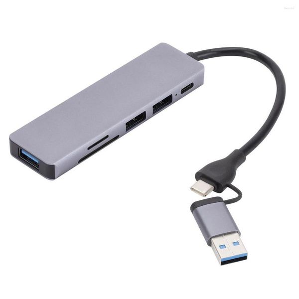 10 Stück Typ C USB 3.0 Hub Pd Schnelllade-Expander-Splitter Sd TF One Driven Six Multifunktions-Erweiterungsdock