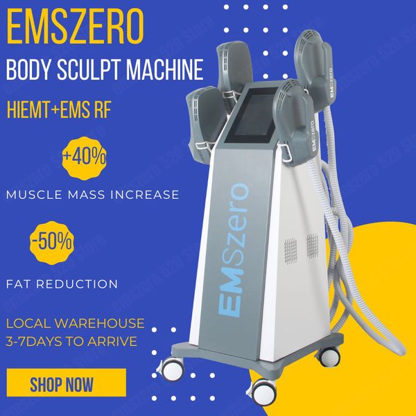 Venda QUENTE Neo DLS-EMSLIM Nova 14 Tesla 6000W Alta Potência 2/4/5RF Alças Hi-emt Body Sculpt Muscle Estimular Máquina Emszero Custo de fábrica