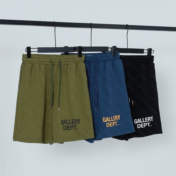 Galerias DEPT Harajuku 23SS Verão Vintage Carta Impressa de la Logo Streetwear Hip Hop Cordão Unissex Beachwear Homens Casual Gym Shorts KWF