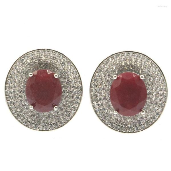 Orecchini pendenti in ARGENTO STERLING SOLIDO 925 10g Bellissimo vero rubino rosso che cambia colore Alessandrite Topazio Bianco CZ Lucido di alta tendenza