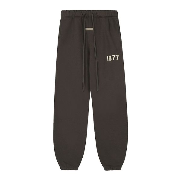 Calça de moletom com capuz 1977 Homens Mulheres Soltas Ware Bege Calças Quentes Pantoufle 100% Calças de Algodão Grosso de Alta Qualidade Tamanho Grande US TAMANHO S M L XL 2XL 3XL