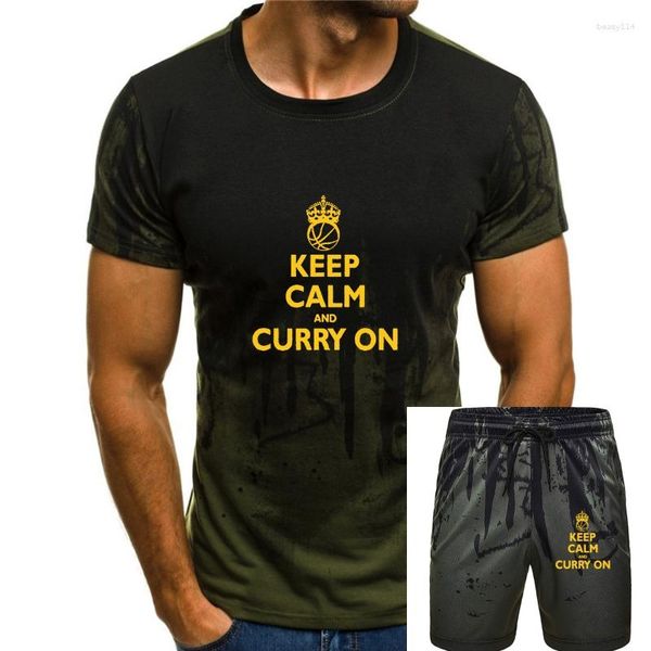 Мужские спортивные костюмы, молодежная футболка Keep Calm And Curry 9561