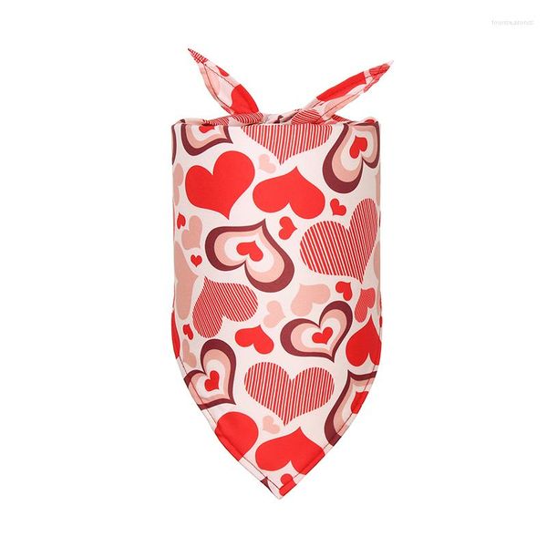 Köpek giyim 60pcs/lot sevgililer aşk kalp Pet yavrusu kedi polyester bandanas yaka eşarp kravat mendil y121302 özel yapılmış