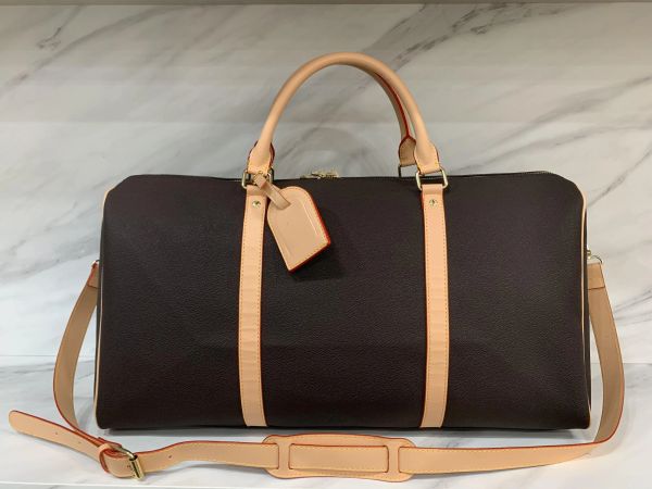 Männer Reisetasche Frauen Reisen Handgepäck Pu-Leder Handtaschen Große Umhängetaschen 55 cm Rucksack Koffer