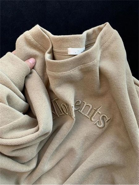 Kadınların Hoodies Sweatshirts Uzun Kollu Kore tarzı Sonbahar Kadın Günlük Sweatshit Moda Kadın Yuvarlak Boyun Gevşek Mektup Baskı Harajuku 230920