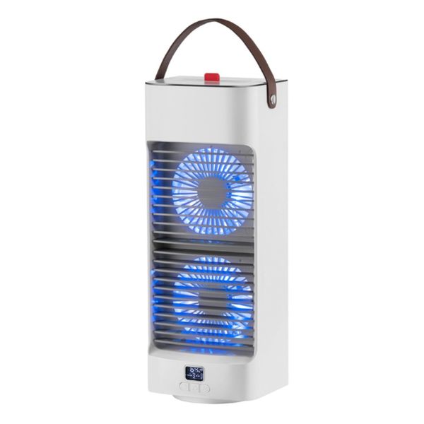 Ventilador de refrigeração de ar portátil com névoa de água, mesa de carregamento usb, purificador de íons negativos, ventilador de ar condicionado para escritório, sala de casa