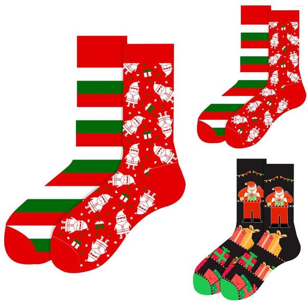 Herrensocken, Weihnachtsmann, Damen-Weihnachtsbaum, mittlere Röhre, im Dunkeln leuchtende Strümpfe für Damen