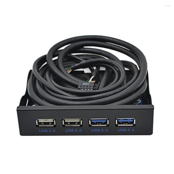 10 pezzi per driver floppy da 3,5 pollici Bay 19 1 20 pin 4 porte USB 2.0 USB2.0 HUB USB3.0 3.0 staffa combinata del pannello frontale interno