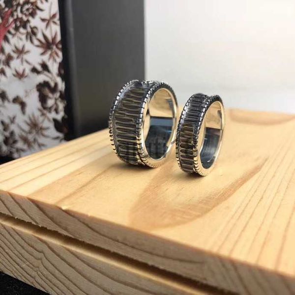 Bandringe Bester Verkauf Hohe Qualität Sterling Silber Ring Sonderbrief Persönlichkeit Ring Retro Hip Hop Paar Ring Modeschmuck Versorgung x0920