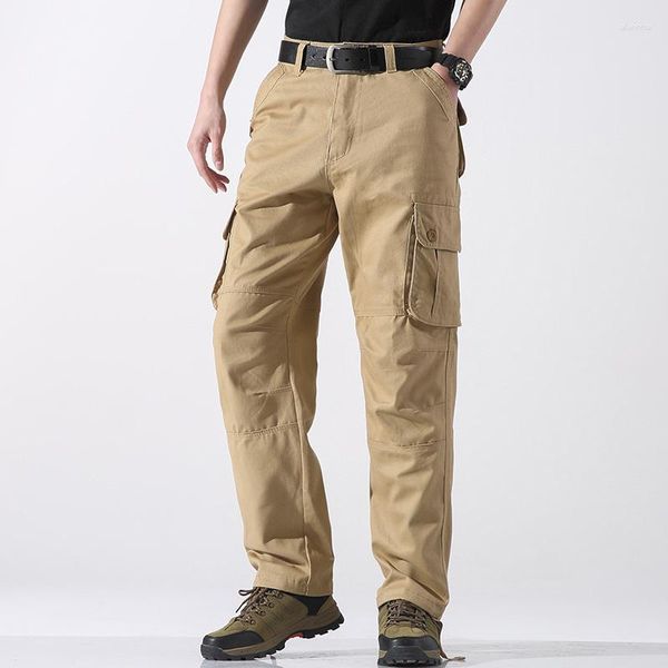 Pantaloni da uomo autunno casual outdoor multi-tasche da lavoro tattici cargo da uomo combattimento SWAT esercito militare