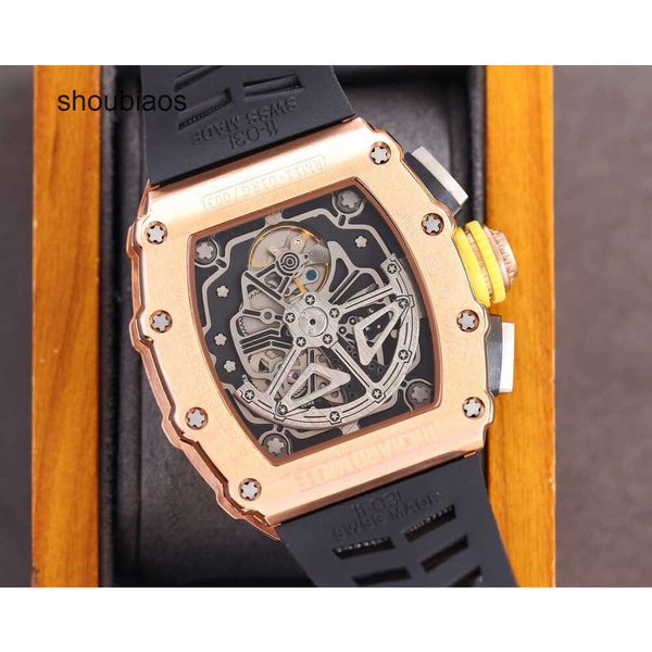 Moda Fantástica cheia de diamantes R i c h a r d Relógios masculinos de luxo Estilo excelente relógios de pulso masculinos RM11 RM11-03 designer mecânico Relógio de alta qualidade à prova d'água MBLP