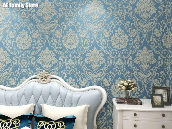 Wallpapers 10 metros lonself-adesivo não-tecido papel de parede europeu listras verticais sala de estar quarto decoração de casa