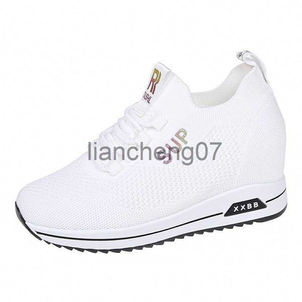 Sapatos de vestido Branco Plataforma Sapatos Escondidos Salto Mulheres Casual Plataforma Sapatilhas Mulheres Aumento de Altura Cunhas Sapatos para Mulheres Treinadores Preto Rosa X0920