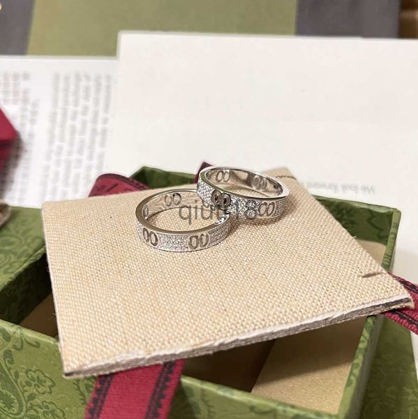Кольца-кольца Дизайнерское кольцо, роскошные кольца для мужчин и женщин нейтрального цвета. Стерлинговое серебро, покрытое разбитыми бриллиантами. Подходит для того, чтобы приносить и дарить подарки самостоятельно x0920.