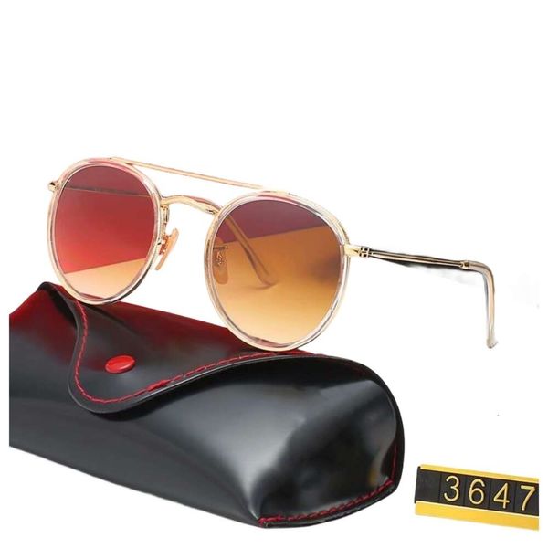 occhiali da sole polarizzati rotondi classici di marca di design occhiali da guida occhiali con montatura in metallo dorato occhiali da sole da donna uomo lenti in vetro polaroid con occhiali da sole a scatola