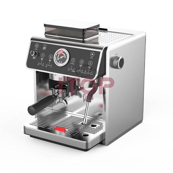 Itop máquina de café automática 3 em 1, moedor, leite, tela sensível ao toque, caldeira dupla pid 58mm, portátil, 20 barras de feijão para café expresso