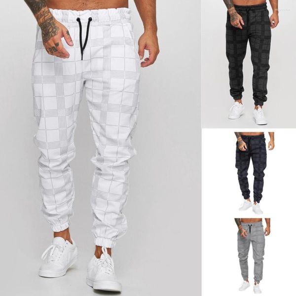 Мужские брюки с 3D цифровой печатью и эластичной резинкой на талии, повседневные мужские летние облегающие леггинсы для фитнеса