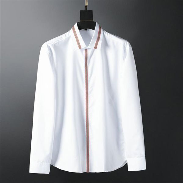 2021 Polka Dot Mens Designer camicia autunno manica lunga casual camicie stile Homme Abbigliamento M-2XL #64267q