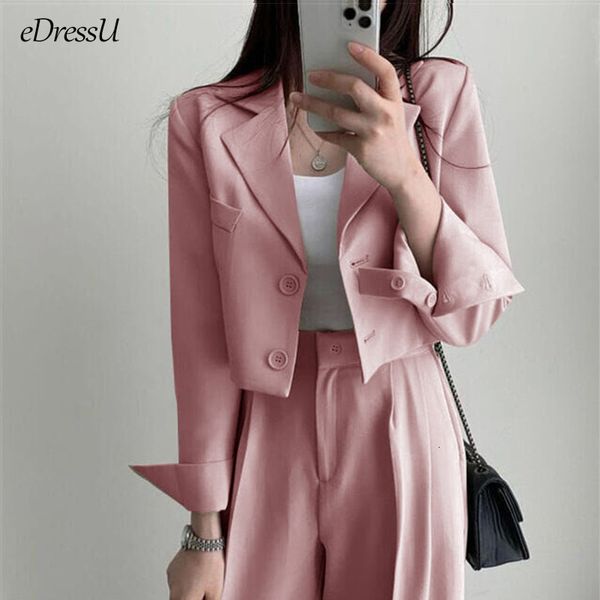 Damen Zweiteilige Hosen Frau Kurze Blazer Jacke Lange Hosen Hosen 2PCS Frauen Anzüge Büro Dame Zweiteilige Koreanische Casual Business Sets Outwear ZX827 230920