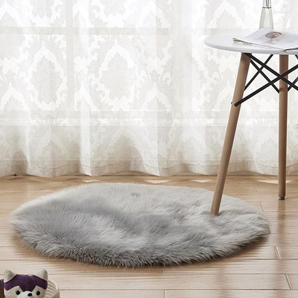 Tappeti Tappeto Rotondo Lungo In Peluche Tappeto Per Soggiorno Antiscivolo Soffice Tappetino Di Grandi Dimensioni Spessa Camera Da Letto Pavimento Decorativo Morbido