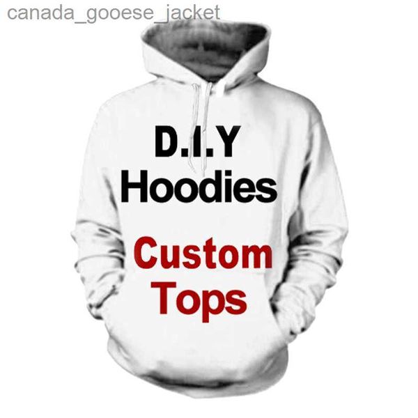 Erkek Hoodies Sweatshirts 2023 Yeni DIY 3D Baskılı Hoodie Erkek Kadın Moda Günlük Üstleri Sokak Giyim Hoodies Kişilik Özel Ürünleri Sakiller230920