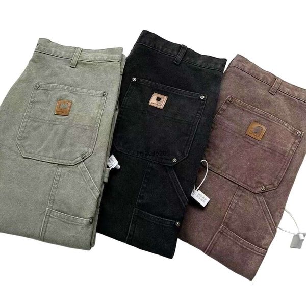 Pantaloni da uomo Designer Pantaloni da uomo di alta qualità 5slr Marchio di moda Carhart lavato per realizzare vecchie tute Pantaloni di stoffa per il ginocchio Pantaloni