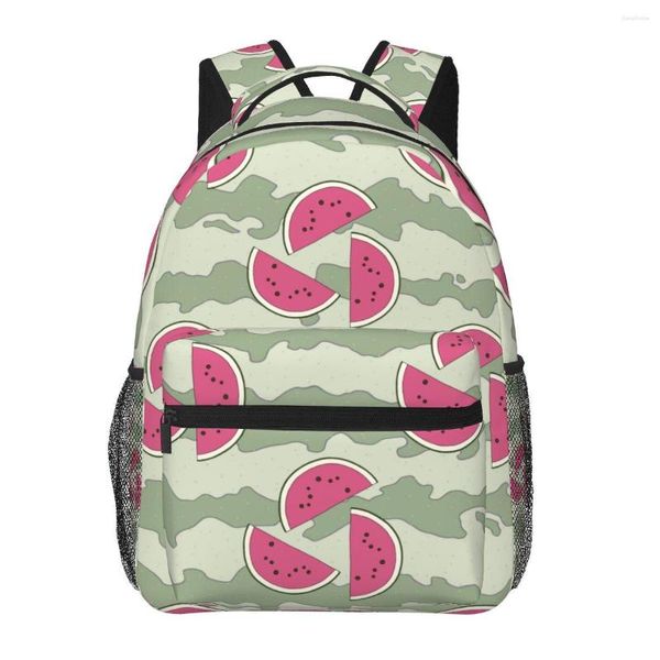 Mochila 2023 moda abstrata melancia viagem para adolescente menina meninos saco de escola mochilas