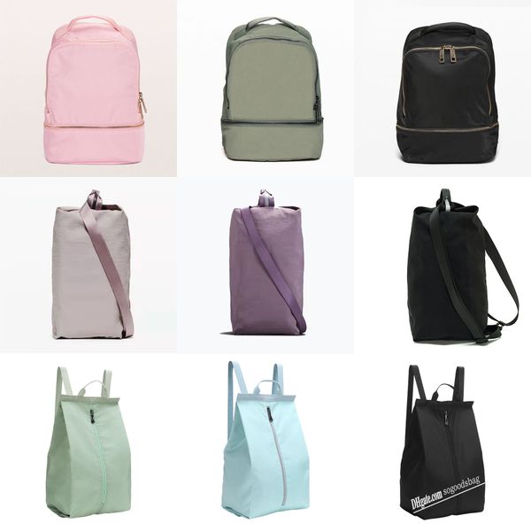 Luu mochila feminina lulu, bolsa escolar para estudantes ao ar livre, yoga, esporte, viagem, trilha de nylon, masculina, lulu lululemens, mochilas leves