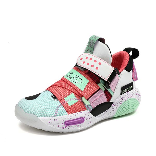 Scarpe antinfortunistiche Scarpe da ginnastica da basket per bambini CuHK piedi per bambini tessuto a rete traspirante volante per ragazzi delle scuole antiscivolo 230919