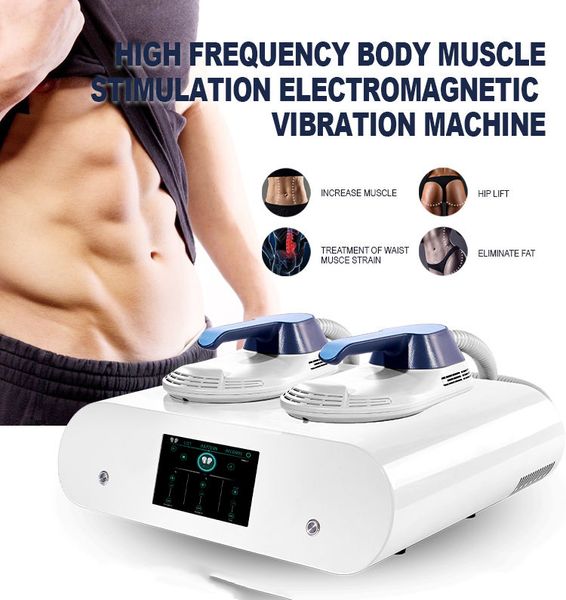 Uso domestico 2 maniglie Mini EMS stimolatore muscolare elettrico Tesla macchina per il fitness macchina per scolpire il corpo con cuscinetti per la riparazione della lassità muscolare del pavimento pelvico opzionale