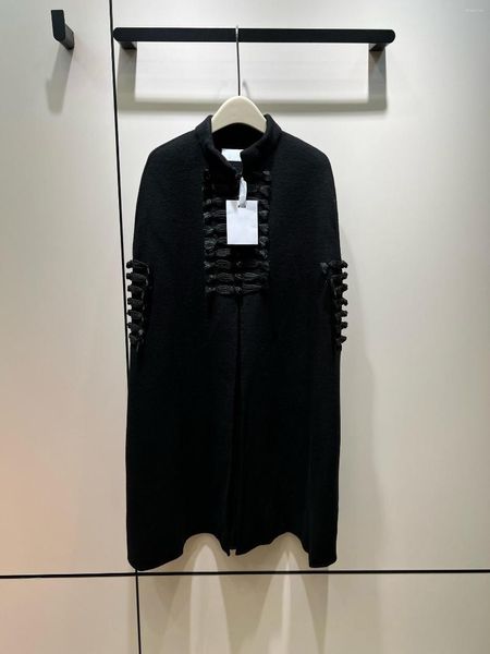 Giacche da donna The Catwalk Fashion Nappa Vassoio Fibbia Colletto rialzato Soprabito in lana Double Sided Moderno