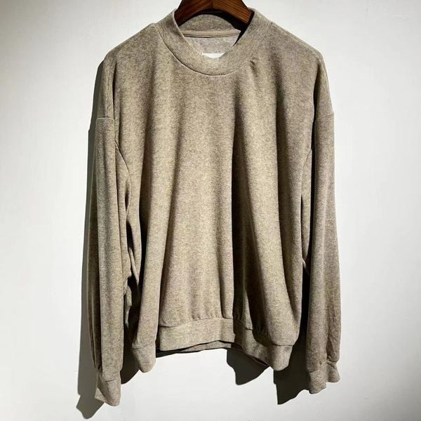 Felpe con cappuccio da uomo High Street Vintage pullover in morbido velluto felpe per uomo e donna abbigliamento casual versatile Y2k abbigliamento streetwear