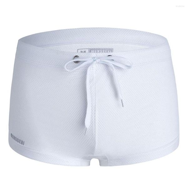 Roupa de banho masculina boxers breve natação curto calções de banho sexy beach wear estiramento respirável troncos confortáveis calças masculinas