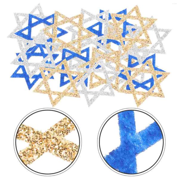 Castiçais 50 pcs Dreidel Cut Outation Party Table Ornament Star Prático Suprimentos Decorações Não-tecido Adorna Delicado Favor