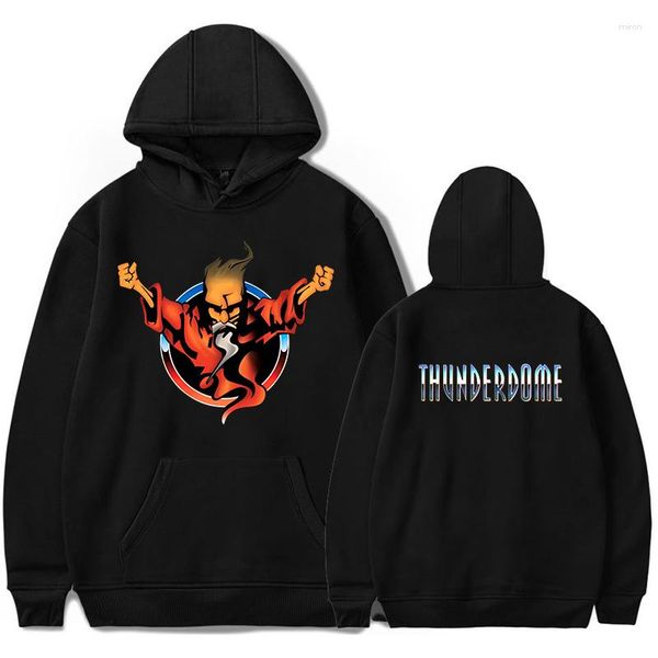 Hoodies masculinos Thunderdome Hoodie Homens Oversized Manga Longa Moletons Masculino Casual Pulôver Moda Roupas Tops Hip Hop Streetwear