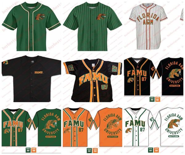 Florida A M University FAMU Baseball-Trikots für Männer, Frauen, Jugendliche, beliebiger Name und Nummer, doppelt genäht